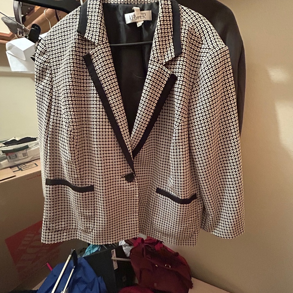Houndstooth Pattern Blazer - image 1